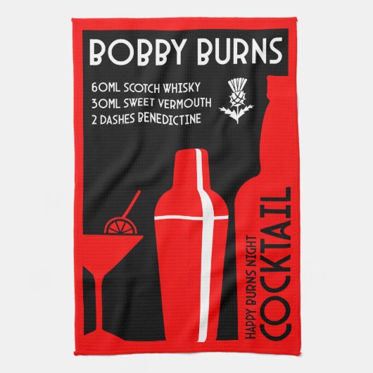 Linge De Cuisine Scottish Bobby Burns Whiskey Cocktail (Vertical)