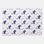 Linge De Cuisine Scottish Terrier Bones choisir la couleur Serviett (Horizontal)