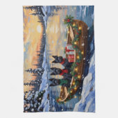 Linge De Cuisine Scottish Terrier Christmas Boat Holiday (Vertical)