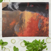 Linge De Cuisine Scottish Terrier en automne Leaves Fall Inspire (Plié)