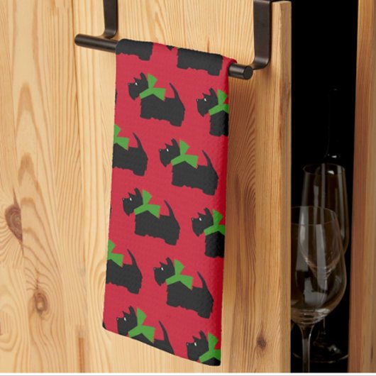 Linge De Cuisine Scottish Terrier Joyeux Noël