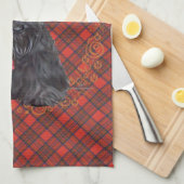 Linge De Cuisine Scottish terrier on tartan (Quart Plié)