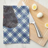 Linge De Cuisine Scottish terrier on tartan (Quart Plié)