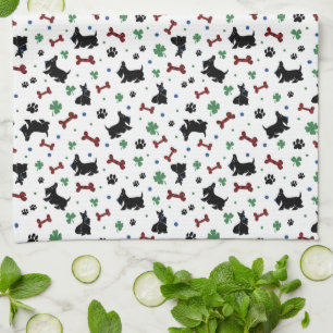 Linge De Cuisine Scottish Terrier Shamrock Fun Dog Design