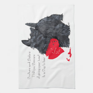 Linge De Cuisine Scottish Terrier Valentine