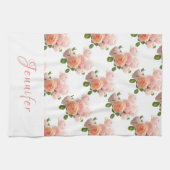 Linge De Cuisine Script manuscrit personnalisé Roses roses roses ro (Horizontal)