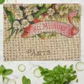 Linge De Cuisine Scripts français chic vainqueur couronne florale P (Plié)