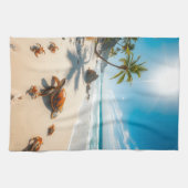 Linge De Cuisine Sea  Crabs on Tropical Beach – Serene Ocea (Horizontal)
