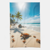 Linge De Cuisine Sea  Crabs on Tropical Beach – Serene Ocea (Vertical)