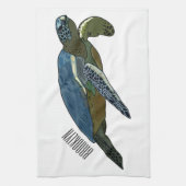 Linge De Cuisine Sea turtle cartoon (Vertical)