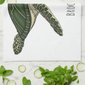 Linge De Cuisine Sea turtle cartoon (Plié)