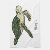 Linge De Cuisine Sea turtle cartoon (Vertical)