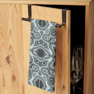 Linge De Cuisine Seafoam Turquoise Green Grey Hip Bohemian Bali Art