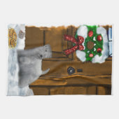 Linge De Cuisine Sealyham Terrier Noël (Horizontal)