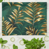 Linge De Cuisine Seamless pattern with golden ferns (Plié)