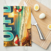 Linge De Cuisine Seascape Coastal Currently Off Duty Artwork (Quart Plié)