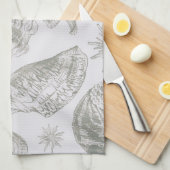 Linge De Cuisine Seashell Soft Antique Art Beach Shops (Quart Plié)