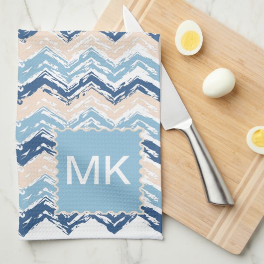 Linge De Cuisine Seashore Scribble ZigZag (Quart Plié)