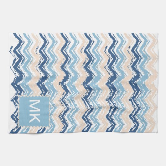 Linge De Cuisine Seashore Scribble ZigZag (Horizontal)