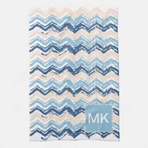 Linge De Cuisine Seashore Scribble ZigZag