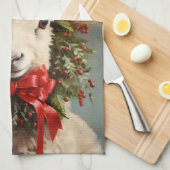 Linge De Cuisine Season's Greetings Christmas Lamb Kitchen Towel (Quart Plié)