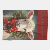 Linge De Cuisine Season's Greetings Christmas Lamb Kitchen Towel (Horizontal)