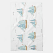 Linge De Cuisine Seatime été Cute yachts avec voile (Vertical)