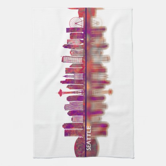 Linge De Cuisine Seattle Washington Skyline (Vertical)