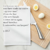 Linge De Cuisine Secourir le chien (Quart Plié)