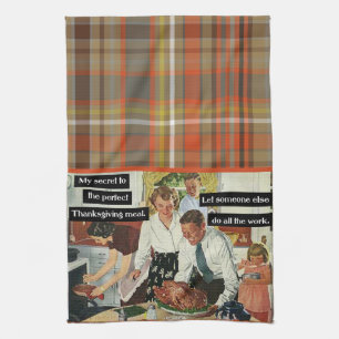 Linge De Cuisine Secret au parfait dîner Thanksgiving Plaid