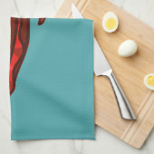 Linge De Cuisine Seiches rouges de natation (Quart Plié)