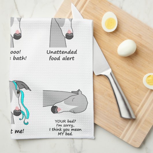 Linge De Cuisine Sémaphore de whippet (Quart Plié)