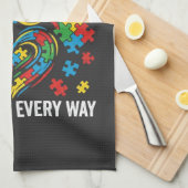 Linge De Cuisine Sensibilisation à l'autisme (Quart Plié)