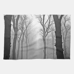 Linge De Cuisine Sentier mystérieux de la forêt brumeuse