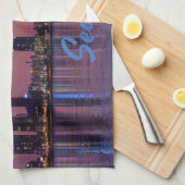 Linge De Cuisine Seoul, capitale de la Corée du Sud Skyline (Quart Plié)