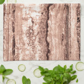 Linge De Cuisine Sépia beige brun moderne brûlé granit orange (Plié)