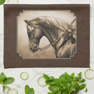 Linge De Cuisine Sepia Brown