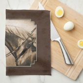 Linge De Cuisine Sepia Brown (Quart Plié)