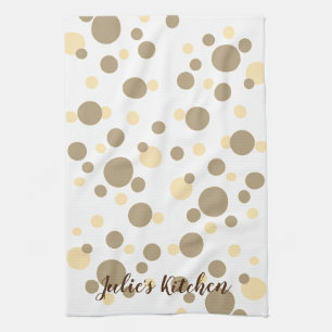 Linge De Cuisine Sepia tendance pois personnaliser nom