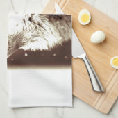 Linge De Cuisine Sepia Wolf & Moon (Quart Plié)