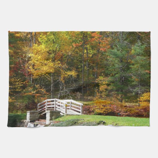 Linge De Cuisine Sept Sources Pont D'Automne I Paysage D'Automne (Horizontal)
