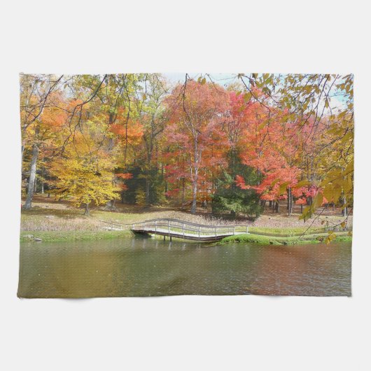Linge De Cuisine Sept sources Pont d'automne III Paysage d'automne (Horizontal)