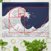 Linge De Cuisine Séquence Fibonacci et la Grande Vague (Plié)