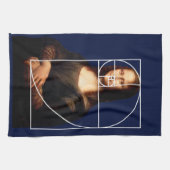 Linge De Cuisine Séquence Leonardo da Vinci Mona Lisa Fibonacci (Horizontal)