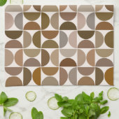 Linge De Cuisine Séquences MCM Browns+Cream Motif (Plié)