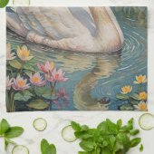 Linge De Cuisine Serenade de cygne tranquille (Plié)