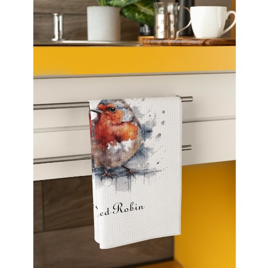 Linge De Cuisine Serene Robin, personnalisée