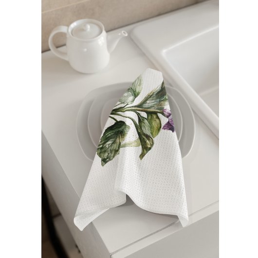 Linge De Cuisine Serene Watercolor Comfrey