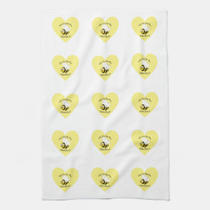 Linge De Cuisine Serez-Vous Mon Coeur Jaune Valentin ?