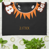 Linge De Cuisine Série 800 personnalisée en Black & Orange Bowling (Plié)